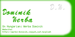 dominik werba business card